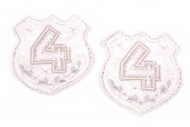 Aplikace 037 vyšívaná velikost 6,5x6cm smetanová