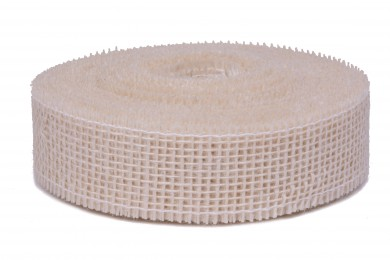 Stuha jutová 102 bělená šíře 50mm
