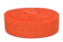 Stuha jutová 136 oranžová šíře 50mm