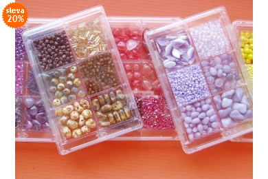 Korálky skleněné sada 80g