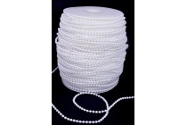 Korálky na šnůře vel.3mm bílé