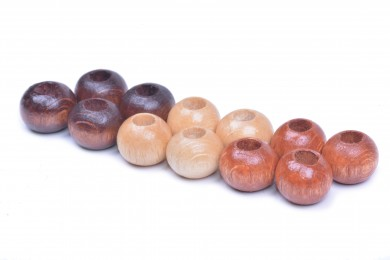 Korálky dřevěné 17 vel.10mm balení 5g