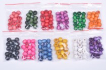 Korálky dřevěné 18 vel.10mm balení 5g