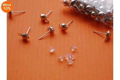 Naušnicová tyčinka s pojistkou nikl 6mm