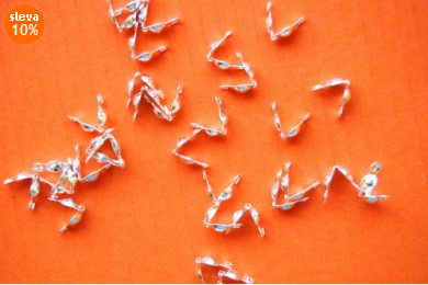 Bižuterní kaloty bílé stříbro