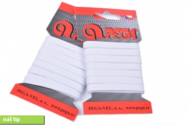 Pruženka na kartě 5m šíře 7,9mm bílá