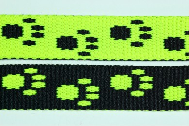 Popruh 1,5cm tlapky neonově žlutá