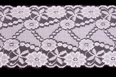 Krajka elastická 6611 šíře 15,5cm bílá