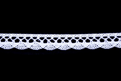 Krajka bavlněná 75099 paličkovaná šíře 18mm bílá