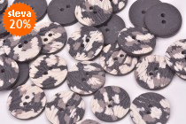 knoflík oděvní 1064 vel.24 - 15,2mm hnědo-béžový