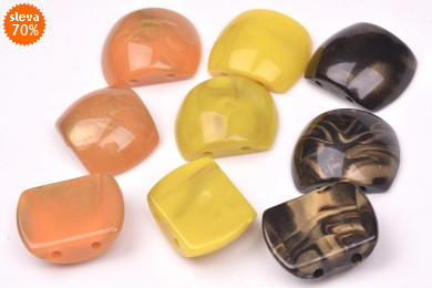 Korálky 717 plastové dvoudírkové