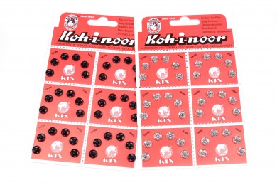 Stiskací knoflíky KIN vel.1/2 - 7mm karta 36ks