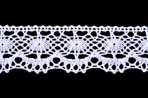 Krajka bavlněná 75238 paličkovaná šíře 51mm bílá
