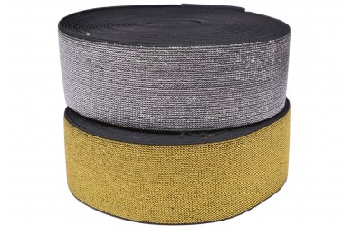 Pruženka hladká s LUREXEM šíře 50mm
