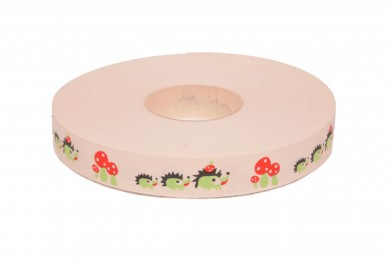 Stuha bavlněná 1297 tisk ježci šíře 15mm