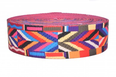 Popruh vzor 02 tkaný šíře 5cm IND