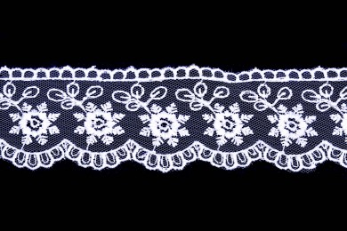 Krajka šifonová vyšívaná 5225 šíře 4cm bílá