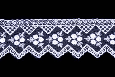 Krajka šifonová vyšívaná 5241 šíře 6cm bílá