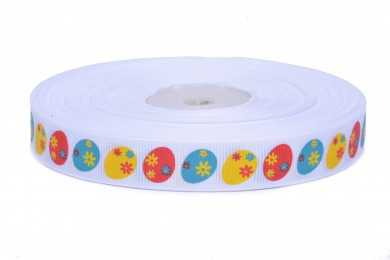 Stuha rypsová 023 vajíčka šíře 15mm