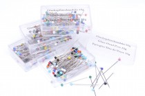 Špendlík skleněná hlavička 10g MIX BAREV 32mm x0,65mm