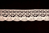 Krajka bavlněná 75077 paličkovaná šíře 32mm režná