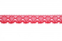Krajka bavlněná 75133 paličkovaná šíře 19mm červená