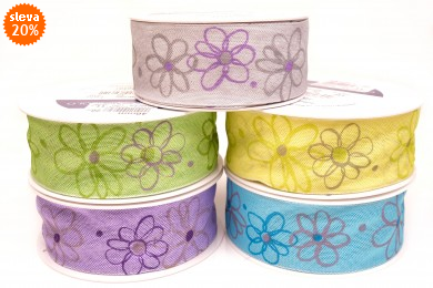 Stuha 9122 látková s drátkem šíře 40mm