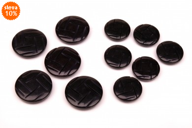 Knoflík oděvní 1114 vel.28 - 17,8mm černý