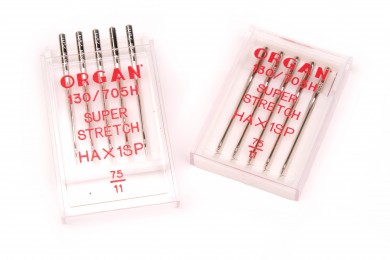 Strojové jehly ORGAN SUPER STRETCH 5 jehel
