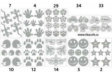 Reflexní nažehlovací obrázky