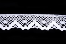 Krajka bavlněná 75261 paličkovaná šíře 40mm bílá
