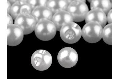 Perly k našití 8mm bílé