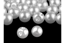 Perly k našití 8mm bílé