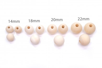 Korálky dřevěné nelakované vel.22mm