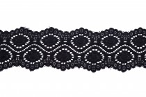 Krajka elastická 3050 šíře 6,5cm černá