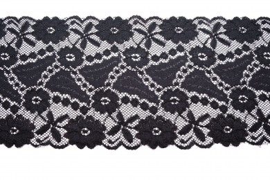 Krajka elastická 6611 šíře 15,5cm černá