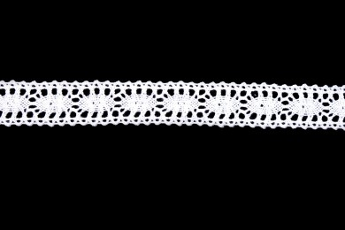 Krajka bavlněná 75393 paličkovaná šíře 22mm bílá