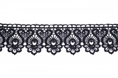 Krajka paličkovaná 1185 šíře 4,5cm černá