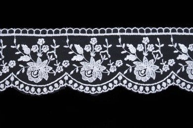 Krajka šifonová vyšívaná 52759 šíře 6,5cm bílá