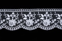 Krajka šifonová vyšívaná 52759 šíře 6,5cm bílá