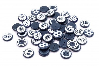 Knoflík 389 tmavě modré vel.22 - 14mm