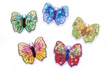 Aplikace nažehlovací IV 635 motýl s flitry vel.4,5x4cm