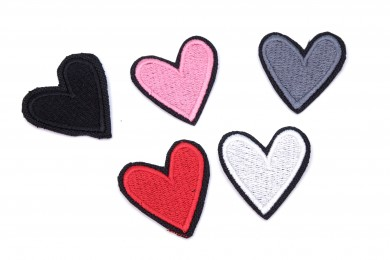 Aplikace nažehlovací 240 srdíčka vel.3,5x3,5cm