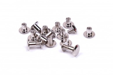 Opaskový šroubovací nýtek šíře 9mm nikl