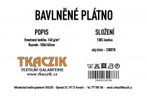 Bavlněné plátno / látka 140g/m² rozměr 100x140 cm