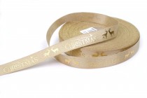 Stuha atlasová CHRISTMAS šíře 15mm